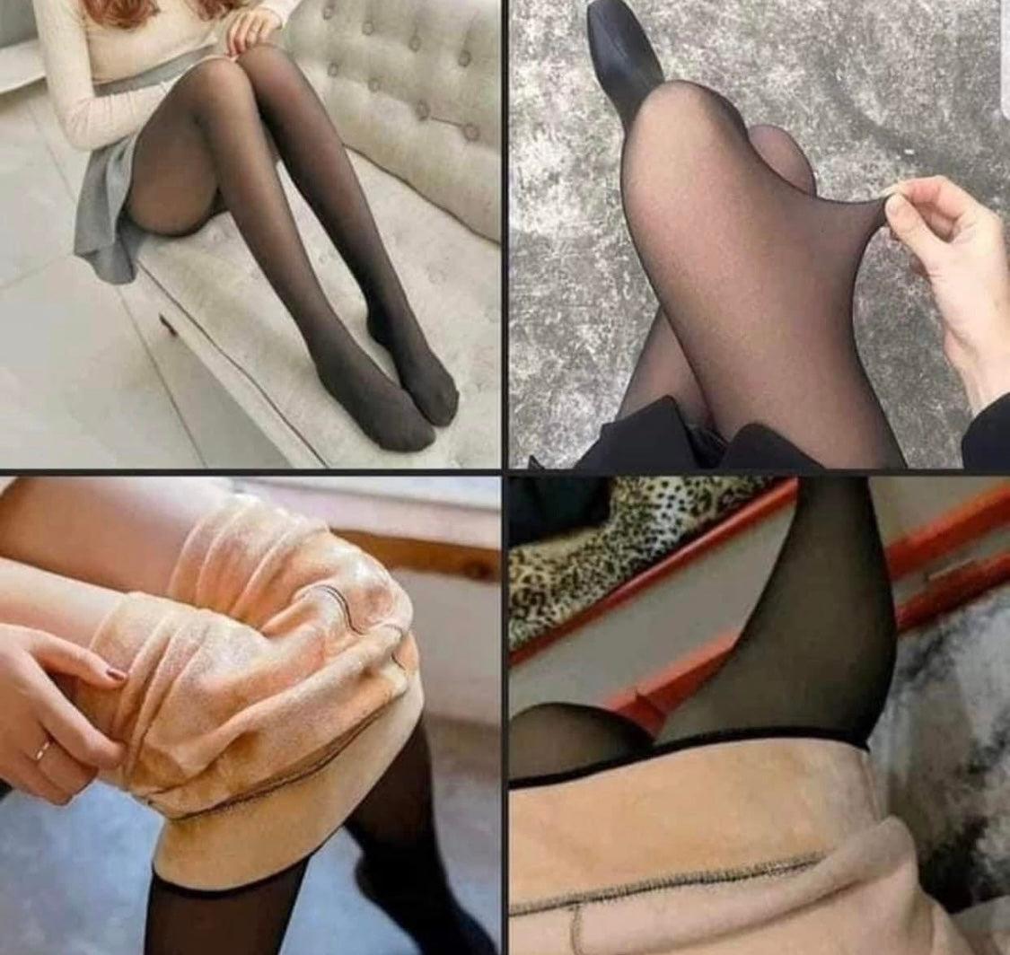 Skin-Like Fleeced Tights – High Waist Slimming & Warm Pantyhose
